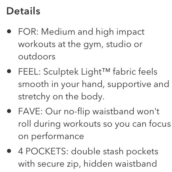 NWT Athleta All In Crop Black - Picture 5 of 6